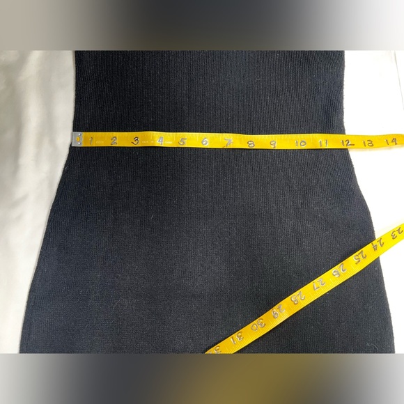 BARDOT Black knit turtleneck one‎ shoulder midi dress size - Picture 13 of 15